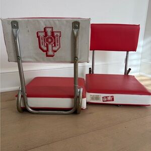 Indiana Hoosiers Red and White Folding Stadium Seats Vintage